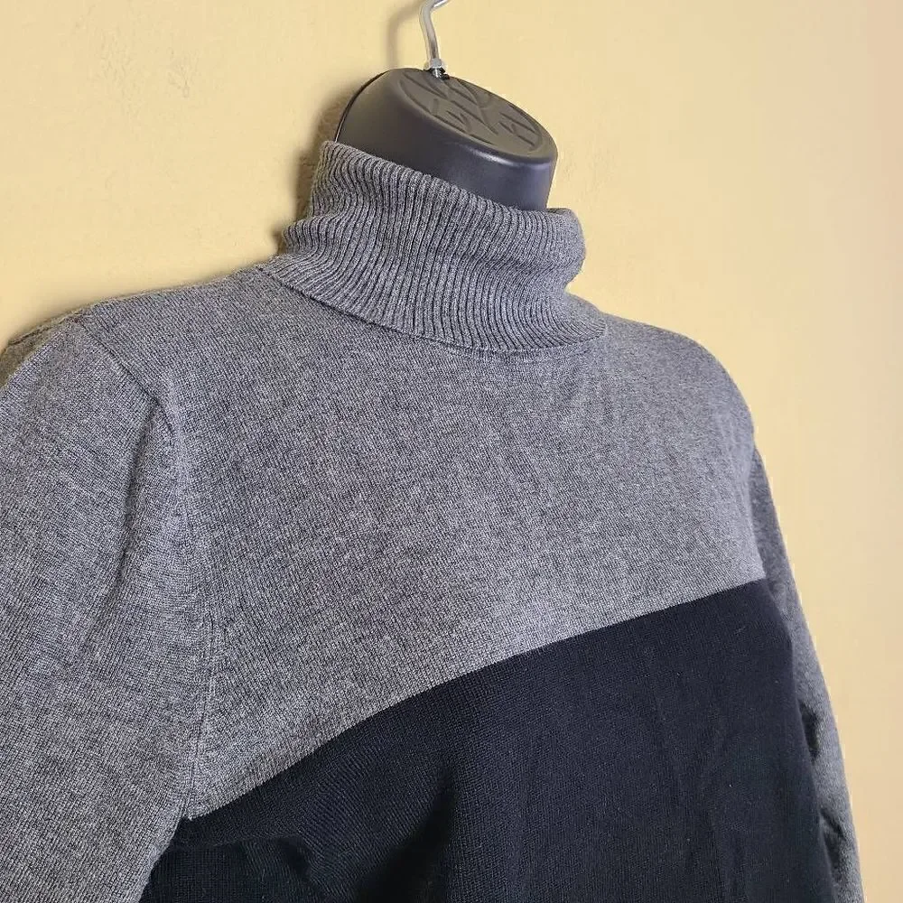Joseph A. Colorblock Turtleneck Sweater
